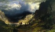 Albert Bierstadt Storm in the Rocky Mountains, Mount Rosalie oil painting artist
